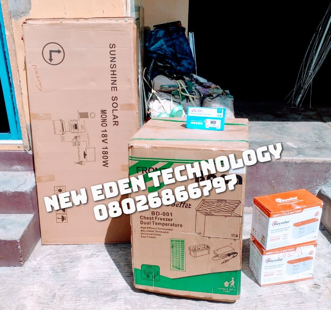 NewEdenTech's tweet photo. With this SOLAR FREEZER, U can make money by selling #COLD DRINKS, #FROZEN FOODSTUFFS &amp; #ICE BLOCK

U don't need to worry about NEPA or Gen any longer as long as the sun shines (this is dry season) everywhere is hot and needs something cold)
#newedentech #solarenergy  #comfort https://t.co/PE8bwOsyqj