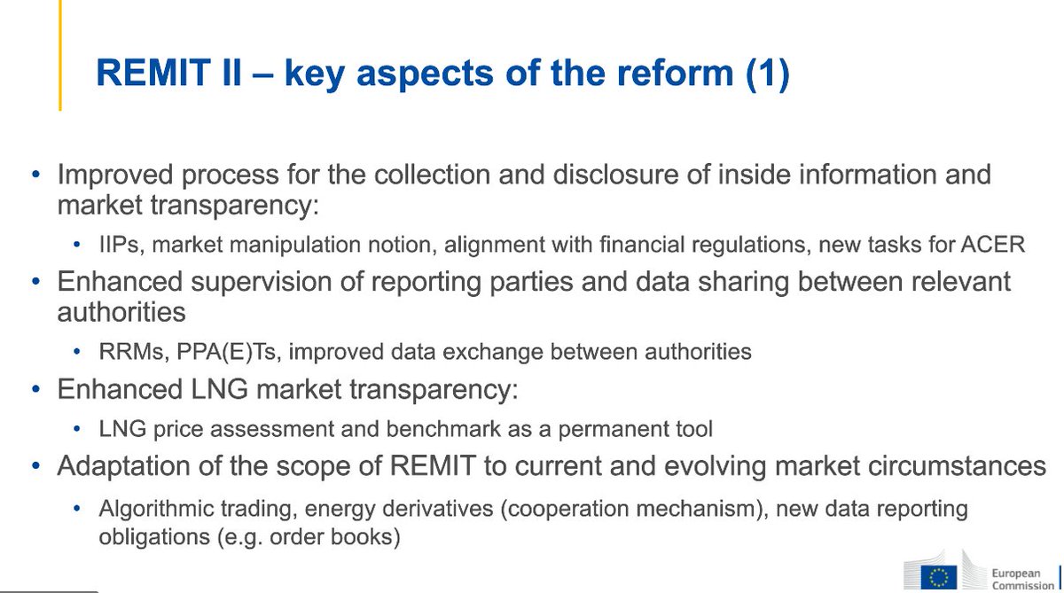 EU_ACER's tweet photo. @Acer @EU_Commission @Energy4Europe @EP_Industry @mgracacarvalho @MWorsdorfer 🔍Session I in progress: a deep dive into the main changes of the #revisedREMIT with Lukasz Lisicki from the @EU_Commission. Stay tuned for a comprehensive Q&A session.
@Energy4Europe #REMITForum2023 https://t.co/lczIZVcdIc