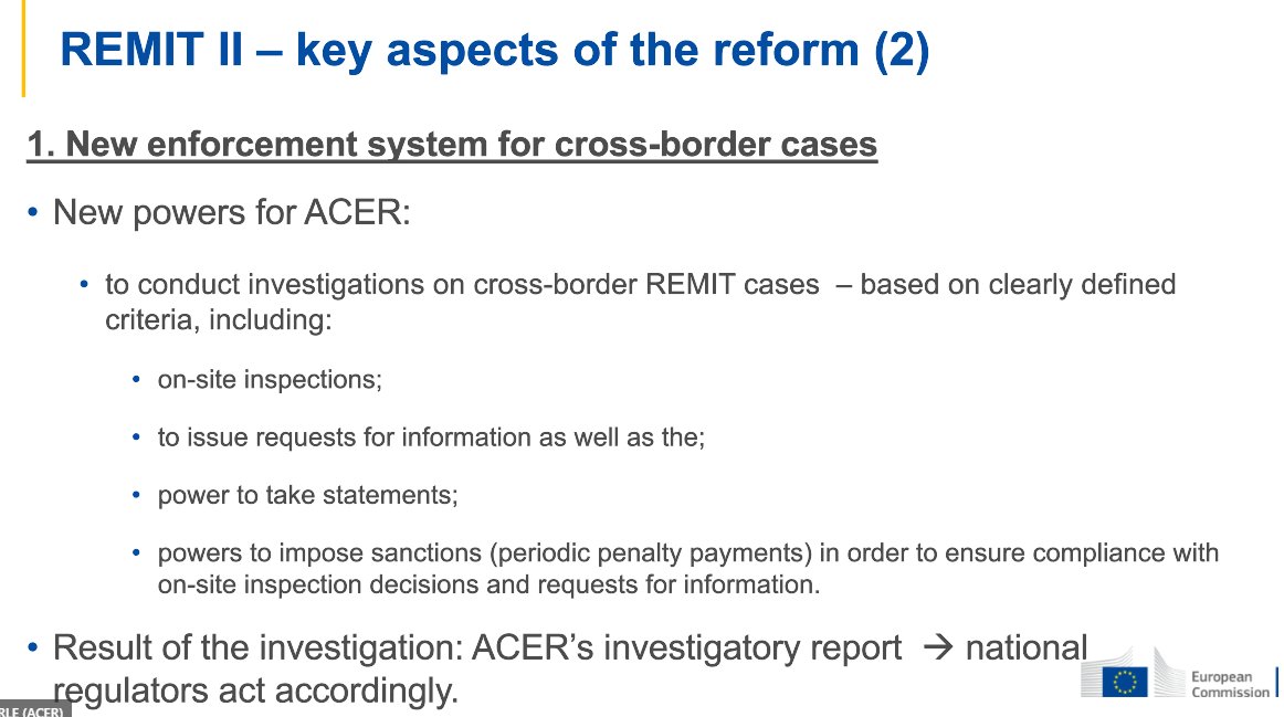 EU_ACER's tweet photo. @Acer @EU_Commission @Energy4Europe @EP_Industry @mgracacarvalho @MWorsdorfer 🔍Session I in progress: a deep dive into the main changes of the #revisedREMIT with Lukasz Lisicki from the @EU_Commission. Stay tuned for a comprehensive Q&A session.
@Energy4Europe #REMITForum2023 https://t.co/lczIZVcdIc