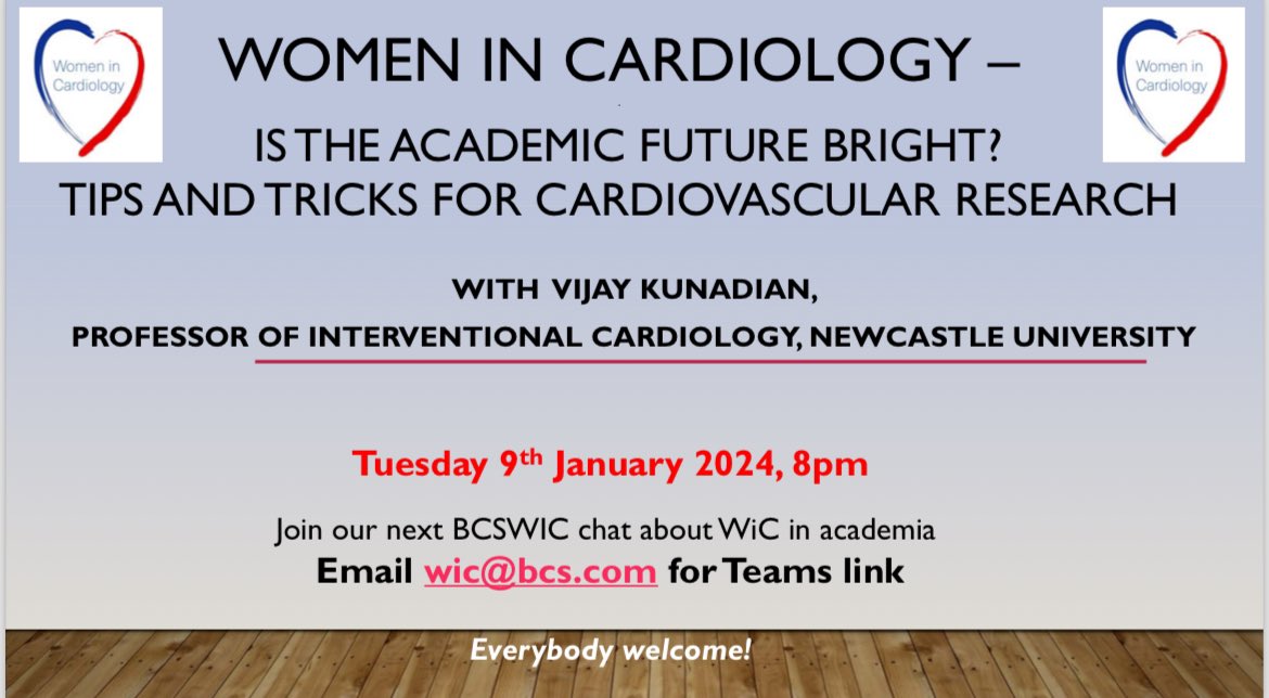 BCS Women in Cardiology (@BCSWIC) on Twitter photo 2023-12-05 08:50:30