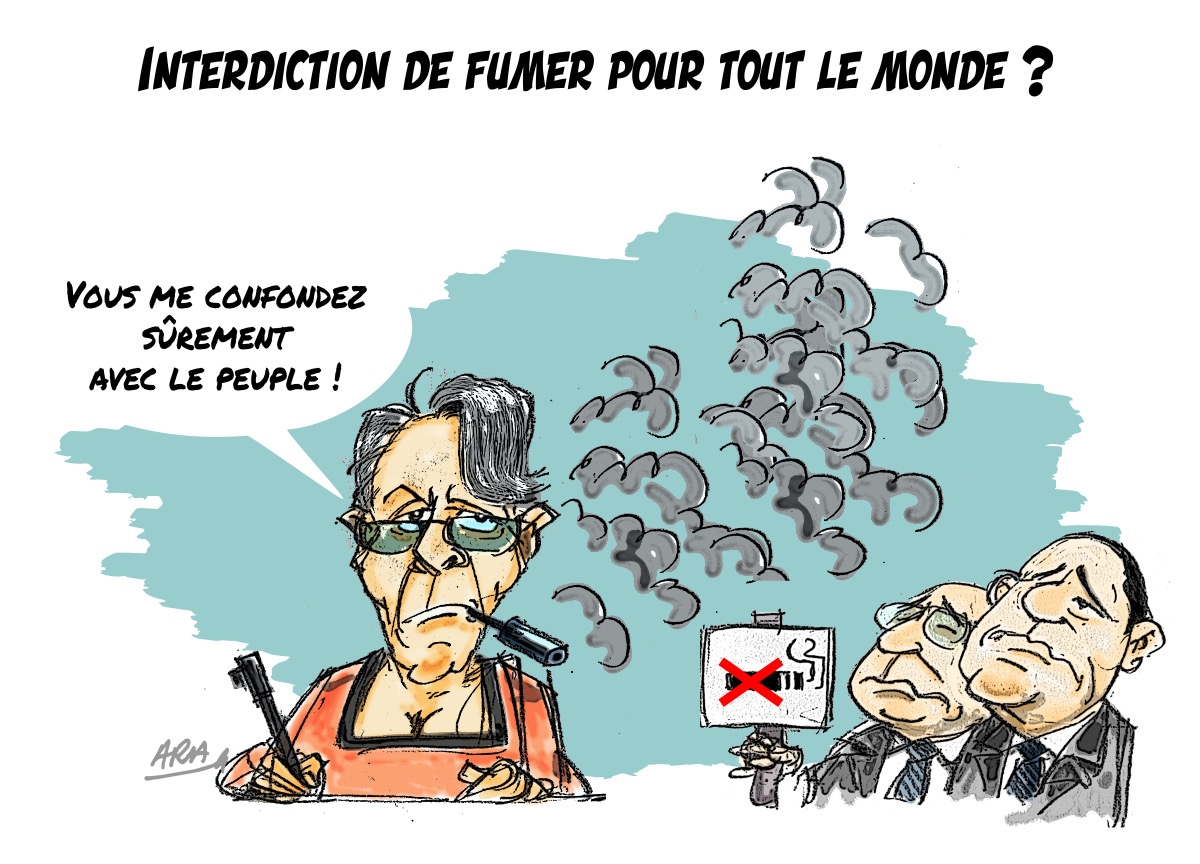 france_soir's tweet image. ✏️ Le dessin du jour par @ara_dessins - Interdiction de #fumer pour tout le monde ? #cigarette #tabac #Borne 
📰 Lisez France-Soir : francesoir.fr