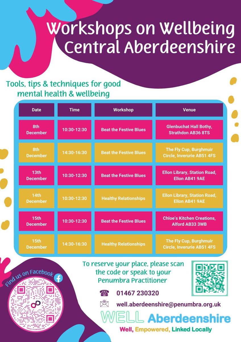 BuchatHall's tweet photo. This Friday 8 Dec, in Glenbuchat: free mental health workshop Beat the Festive Blues. #mentalhealth #ABERDEENSHIRE https://t.co/6S2T6RyeNF
