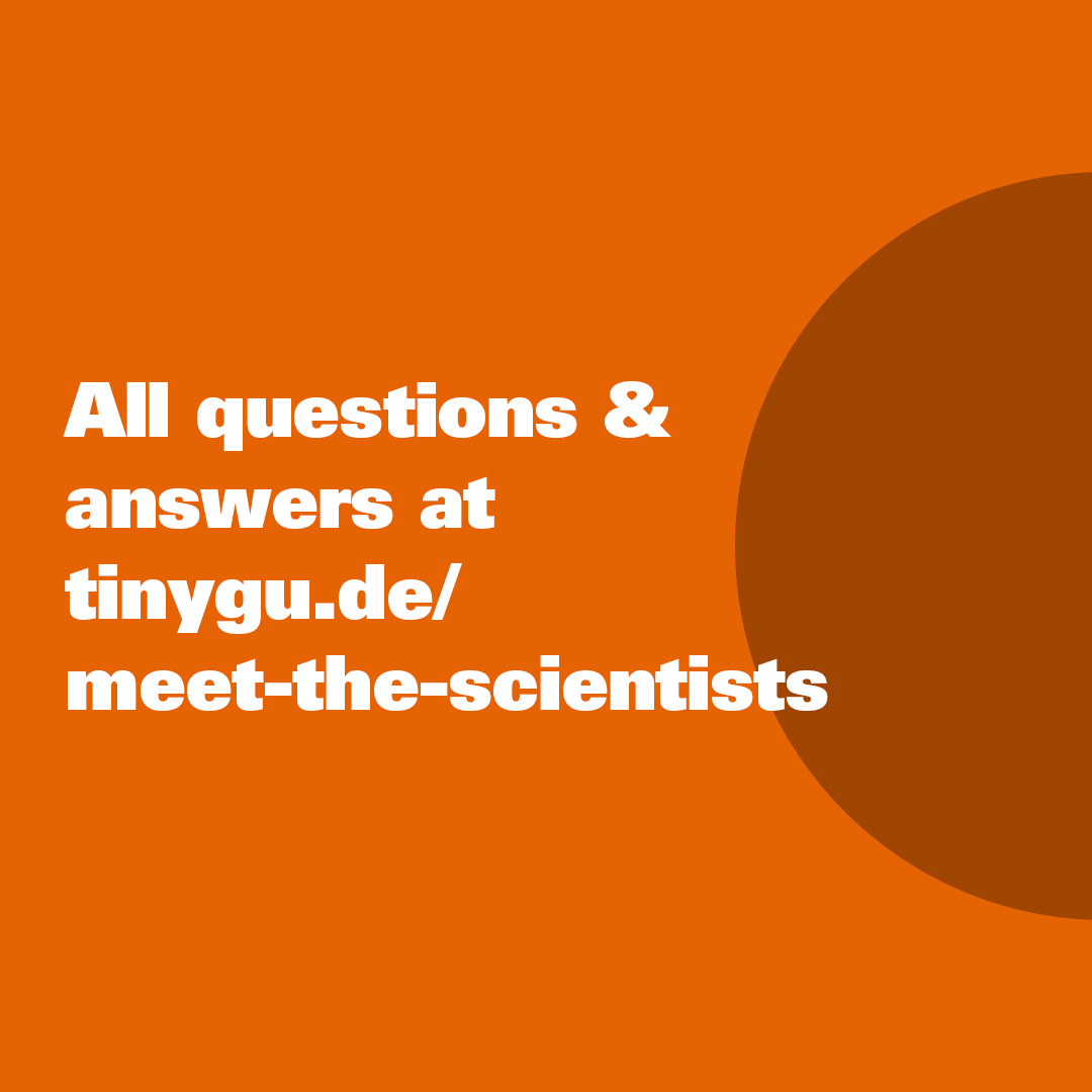 #MeetTheScientists researching at Goethe University.

💬 We asked virologist <a href="/CiesekSandra/">Sandra Ciesek</a> what she could easily do without in her daily work, among other things.

All questions &amp; answers ➡️ aktuelles.uni-frankfurt.de/english/meet-t…

<a href="/RMU_EMTHERA/">EMTHERA</a> #ExStra_Goethe