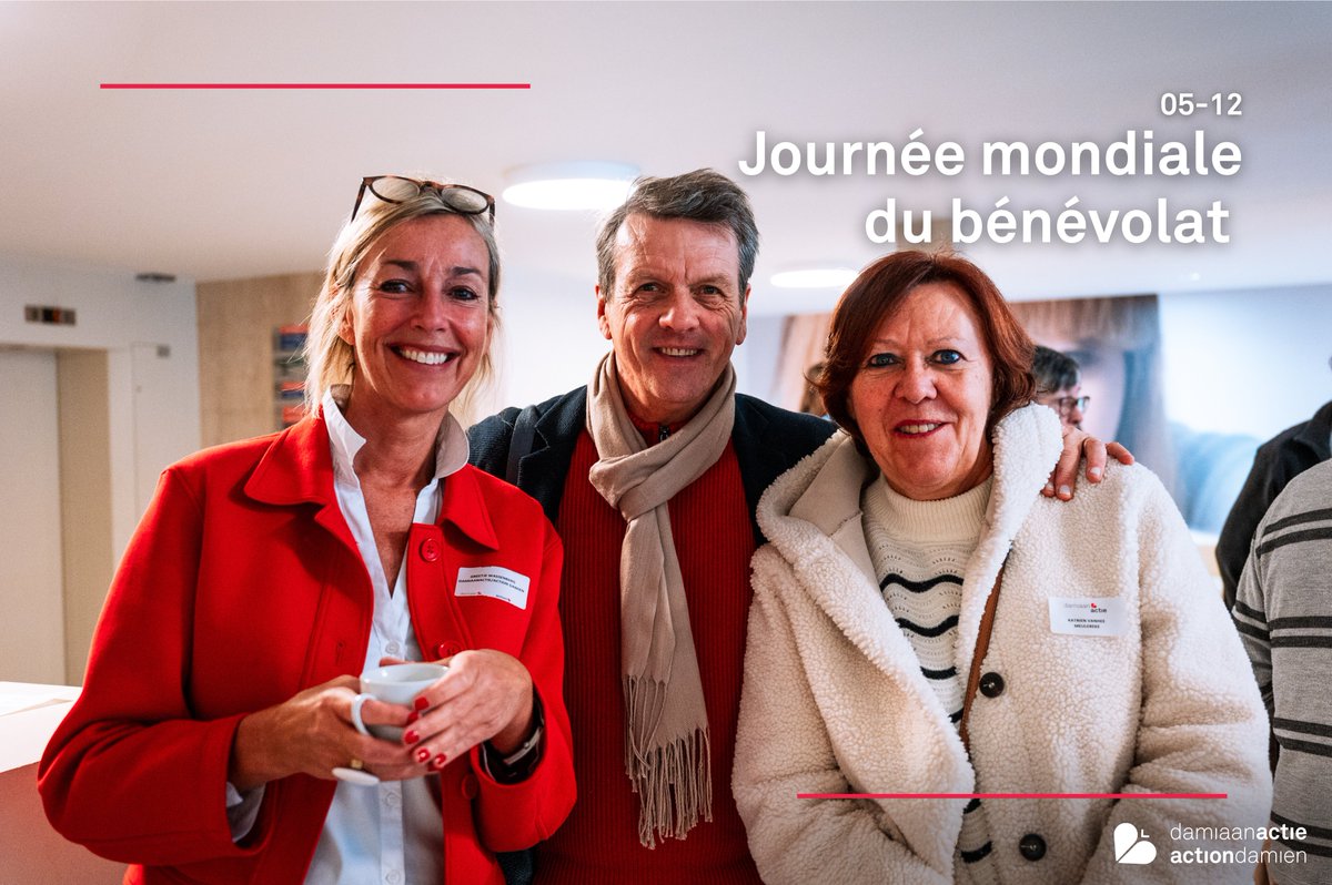 Journée mondiale du bénévolat. Merci à tou.te.s les bénévoles qui se donnent corps et âme pour Action Damien. #InternationalVolunteerDay #VolunteerWork #volunteering #charity