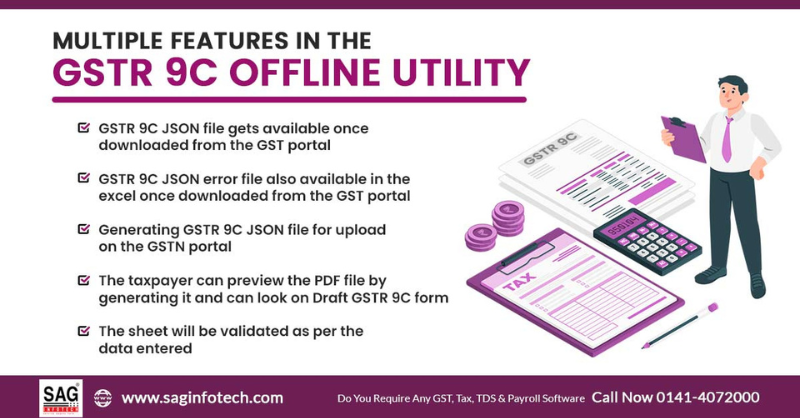 gsthelpline's tweet photo. Check out the multiple features in the GSTR 9C offline utility.
#gstreturn #gstr9c #offlineutility #GST #gstfiling #annualauditform