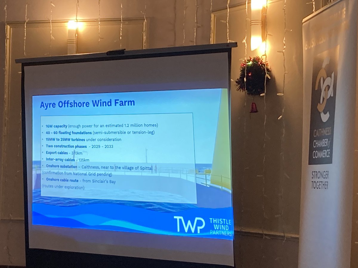 Trudy Morris (@ccoc_chiefexec) on Twitter photo Delighted to be hosting a business breakfast this morning for <a href="/TWPScot/">Thistle Wind Partners (TWP)</a> <a href="/MackaysHotel/">Mackays Hotel, Wick</a> to hear about the #Ayre Floating Offshore Wind project. Exciting opportunities for #NorthHighlands supply chain <a href="/CaithnessCoC/">Caithness Chamber</a> Delighted to be hosting a business breakfast this morning for <a href="/TWPScot/">Thistle Wind Partners (TWP)</a> <a href="/MackaysHotel/">Mackays Hotel, Wick</a> to hear about the #Ayre Floating Offshore Wind project. Exciting opportunities for #NorthHighlands supply chain <a href="/CaithnessCoC/">Caithness Chamber</a>