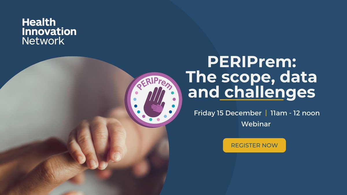 Do you work in a maternity or neonatal setting or support those who do? Come to our webinar with <a href="/HealthInnovNet/">Health Innovation Network</a> on 14 Dec to get the lowdown on the scope, data &amp; challenges in implementing #PERIPrem. 

Sign up 👉teams.microsoft.com/registration/e…

<a href="/SarahBates18/">Sarah Bates</a> <a href="/KarenLuyt/">Karen Luyt💙</a> <a href="/cherylcrocker4/">Cheryl crocker</a>