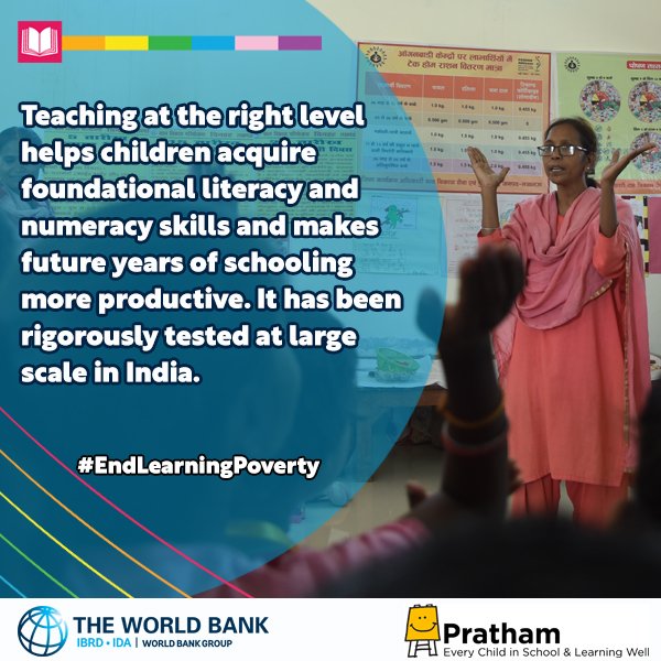 Pratham's Teaching at the Right Level method has proven both effective & economical, delivering the equivalent of over 3yrs of high-quality schooling per US $100 spent.

Read more here: surl.li/nxqbx

@WBG_Education @WorldBank @GEEAP_

#EndLearningPoverty