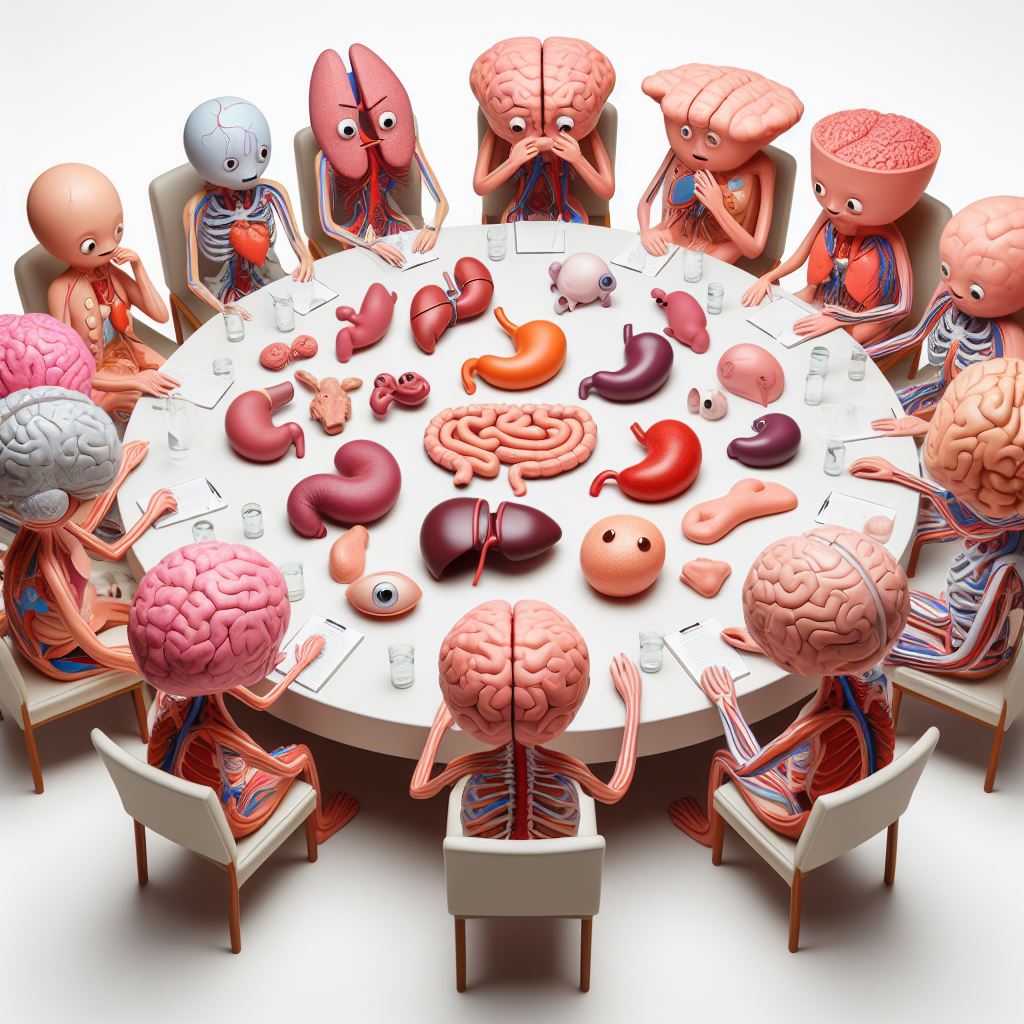 swathi_sanal's tweet photo. AI imagines a conference like no other: Body Organs unite for a strategic roundtable, mapping out the blueprint for a thriving body. 🫀🧠🫁🌐

#AIphoto #AIart #dalle #BingAI #bodyorgans #Humanbody #meeting #conference #anatomy https://t.co/Reooc1wV9T