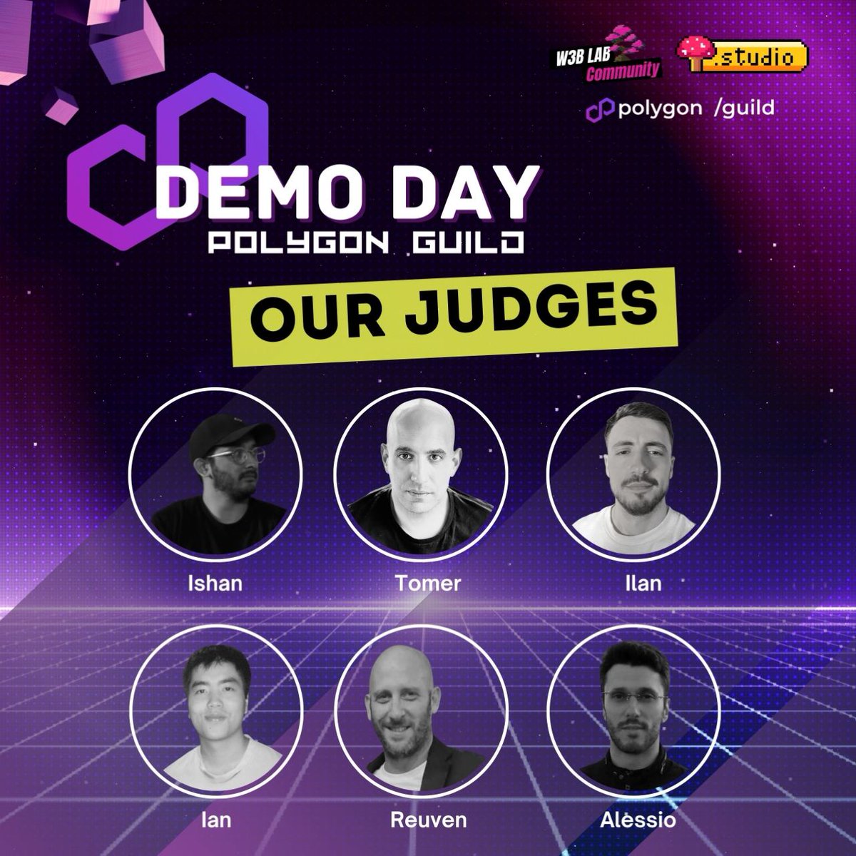 Deadline/Today🏃

Judges
- <a href="/Alessiozazza/">Alessio</a> founder <a href="/Hypernestdao/">HyperNest</a>
- <a href="/_ianchain/">Ian</a> web3 @Brinc  
- Reuven Investor
- <a href="/xIN_8/">ishan</a> @0xPolygonLabs
- <a href="/Crypt0Shmipt0/">Tomer Warschauer Nuni</a> CBDO <a href="/KryptomonTeam/">KMON | MMORPG</a>
- <a href="/CEOGuy_/">Ilan Rakhmanov</a> CEO <a href="/Chain_GPT/">ChainGPT</a> 

Top 10: 1on1 + Vouchers 
Top 5: invited to pitch  

Apply👇
demoday.polygonguild.xyz