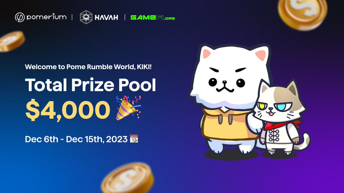 Pomerium (PMG) (@pomerium_space) on Twitter photo New Event:
Welcome to Pome Rumble World, #KIKI!
Pomerium X GameFi X Havah Collaboration Event🪂
In accordance with our partnership event with HAVAH,
HAVAH Friends' NFT KIKI will be featured as a POME RUMBLE game character!
To celebrate this collaboration, <a href="/Pomerium_space/">Pomerium (PMG)</a>, New Event:
Welcome to Pome Rumble World, #KIKI!
Pomerium X GameFi X Havah Collaboration Event🪂
In accordance with our partnership event with HAVAH,
HAVAH Friends' NFT KIKI will be featured as a POME RUMBLE game character!
To celebrate this collaboration, <a href="/Pomerium_space/">Pomerium (PMG)</a>,