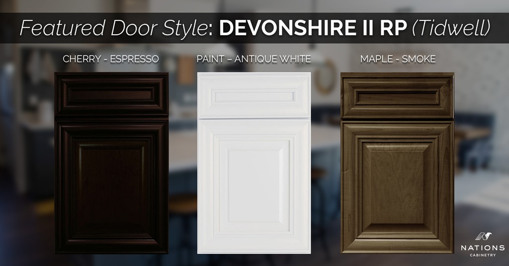 NationsCabinets's tweet image. The Devonshire II RP door style is a traditional #raisedpanel with mitered finger-joint door &amp;amp; drawer. The full overlay design comes in 🍒, maple &amp;amp; paint variety. 

More info-- nationscabinetry.com/products/?filt…

#nationscabinetry