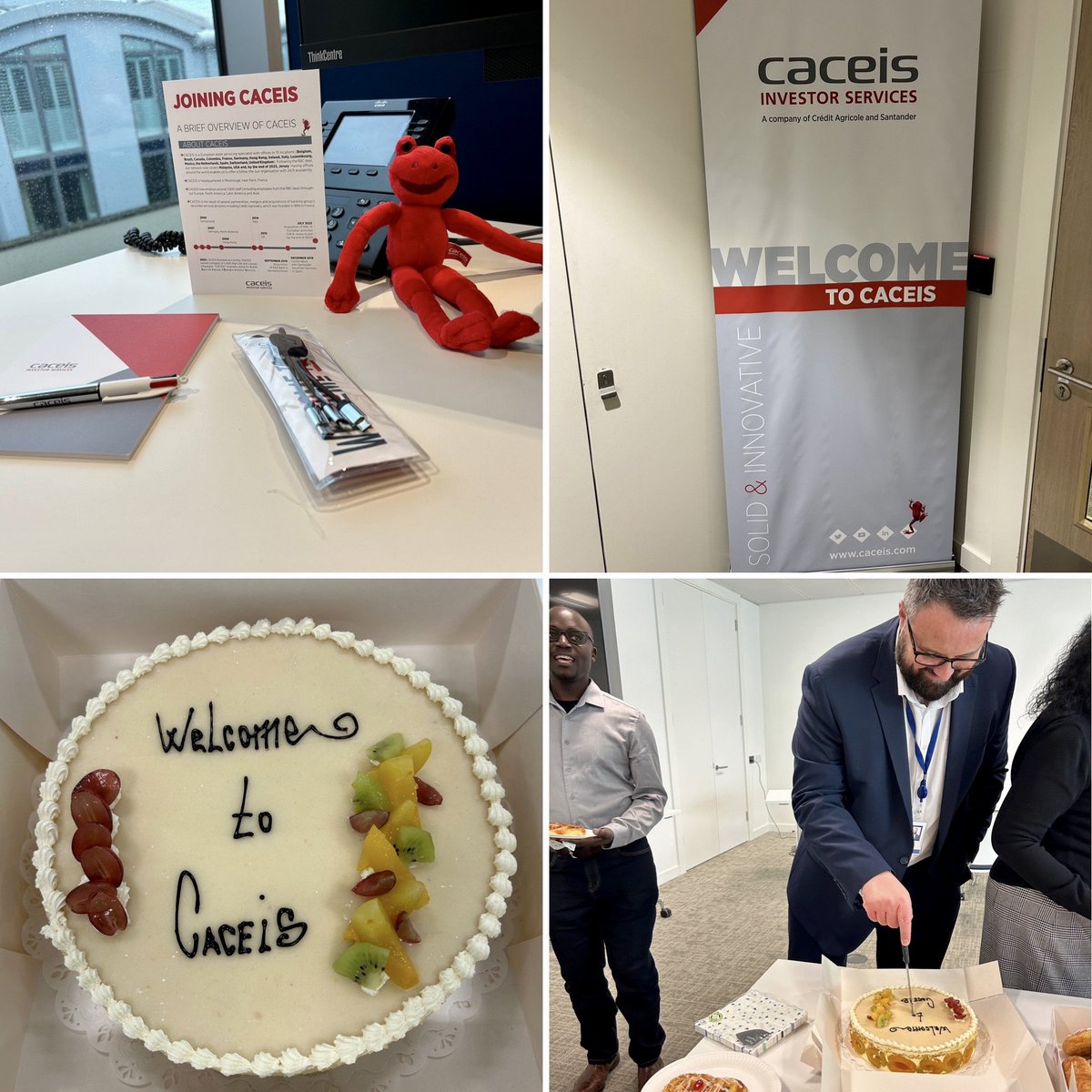 CharleyClarke's tweet image. Yesterday was the first day of working for @CACEIS ..! So nice to receive a lovely welcome pack of goodies and a celebratory cake for all the team. 

#CACEIS
#NewBeginnings 
#welcometotheteam 
#CACEISJersey 
#WorkAtCACEIS
