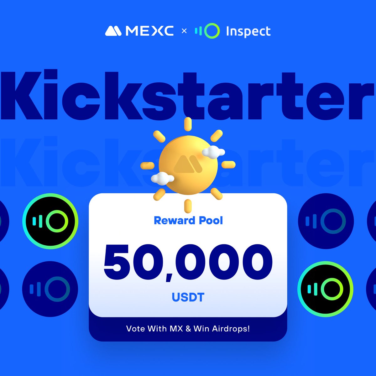 .@inspectxyz, the pulse of Web3, is coming to #MEXCKickstarter 🚀 🗳Vote with $MX to share massive airdrops 📈 $INSP/USDT trading: Dec 6, 10:00 (UTC) Details: mexc.com/support/articl…