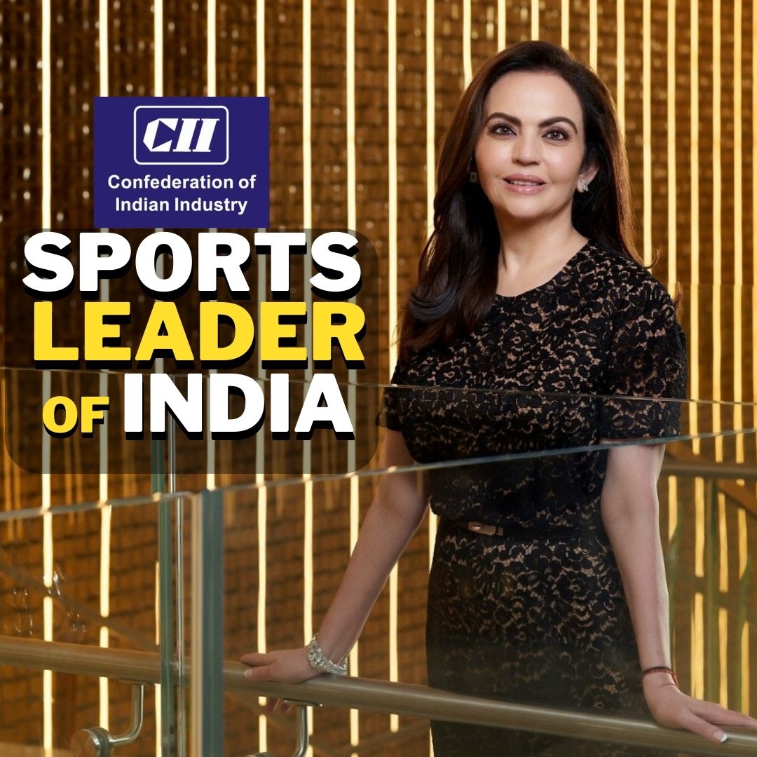 खेल जगत में भारत को नई पहचान दिलाने के लिए CII Scorecard 2023 कार्यक्रम में नीता मुकेश अंबानी जी को 'Sports Leader Of The Year' और रिलायंस फाउंडेशन को 'Best Corporate Promoting Sports In India' पुरस्कार मिलने पर हार्दिक शुभकामनाएं #SportsForDevelopment #CIISportsBusinessAwards
