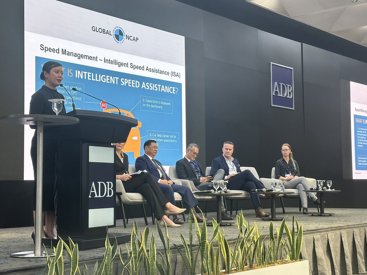 Intelligent #speed technologies must link accurately with the road infrastructure condition & management to achieve #roadsafety. @JessDTruong Secretary General @TowardsZeroFdn #AsiaPacRoadSafety2023 @adbtransport @grspartnership @aprsoweb