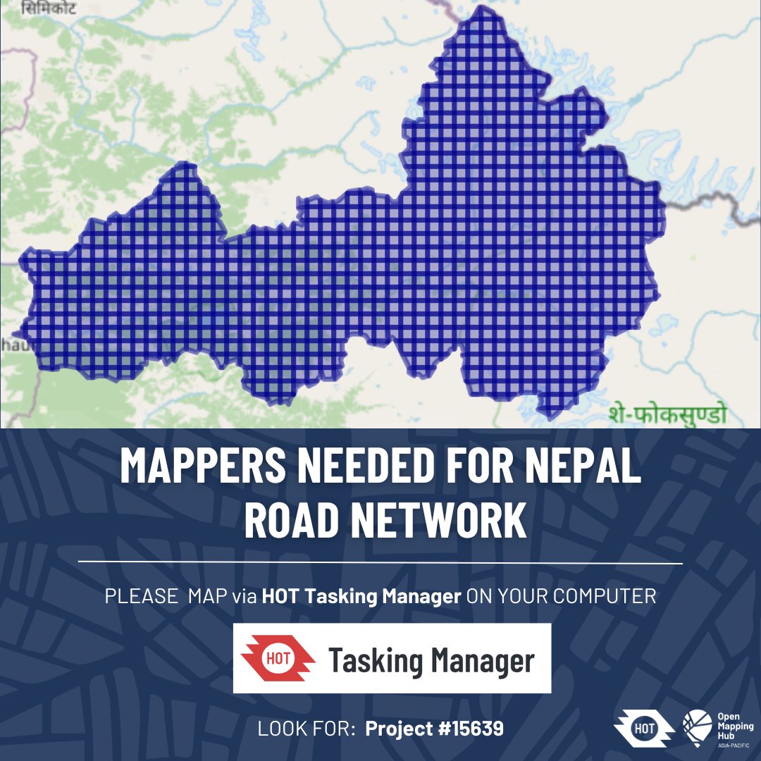 Road networks are key in determining physical accessibility. In collaboration with @kirdarcnepal @StartFundNepal, the #APHub aims to enhance disaster preparedness & response strategies. Map missing roads in the Mugu district to help identify hard to reach areas.