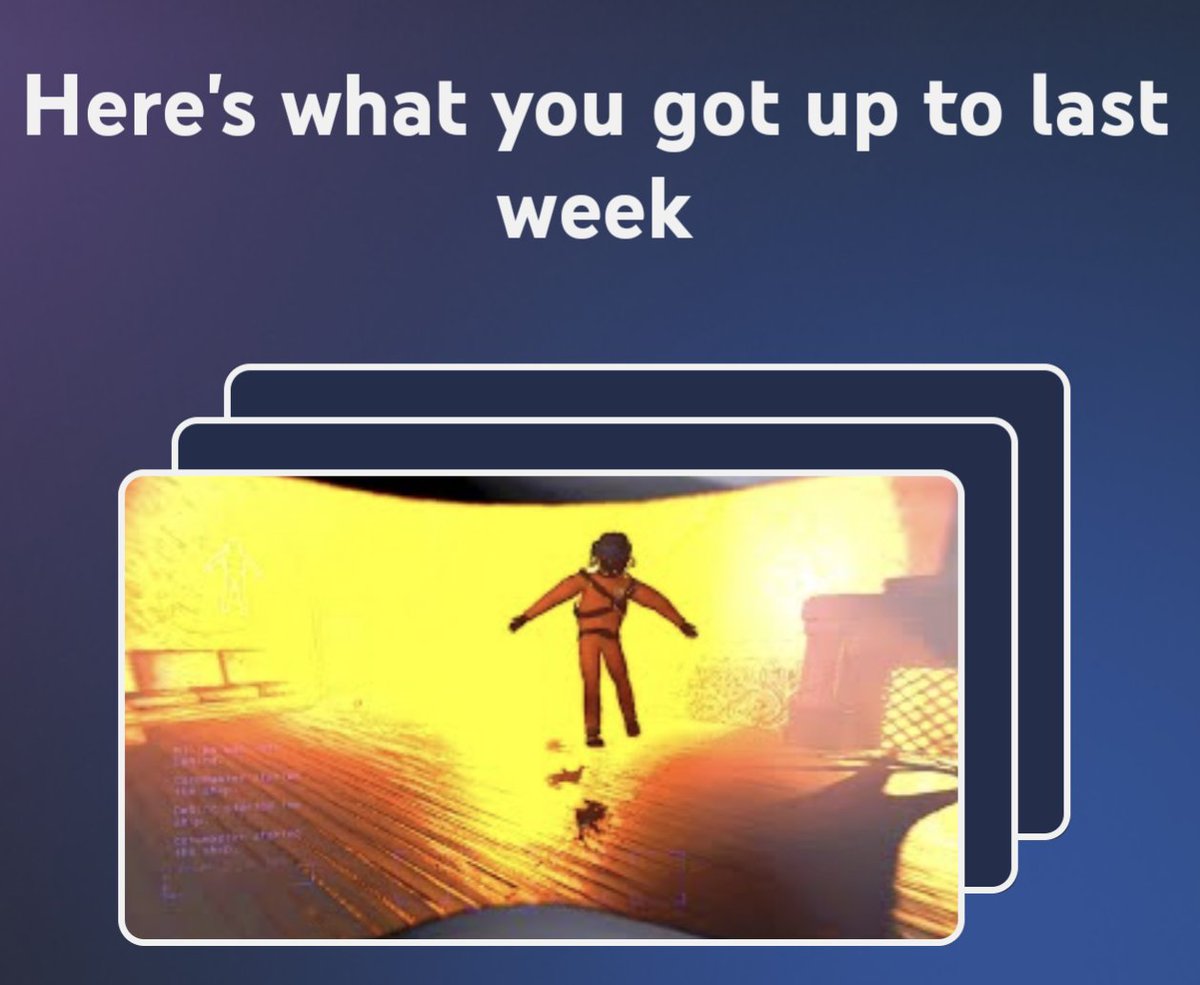 Coremaster23's tweet image. "Here's what you got up to last week"

💥