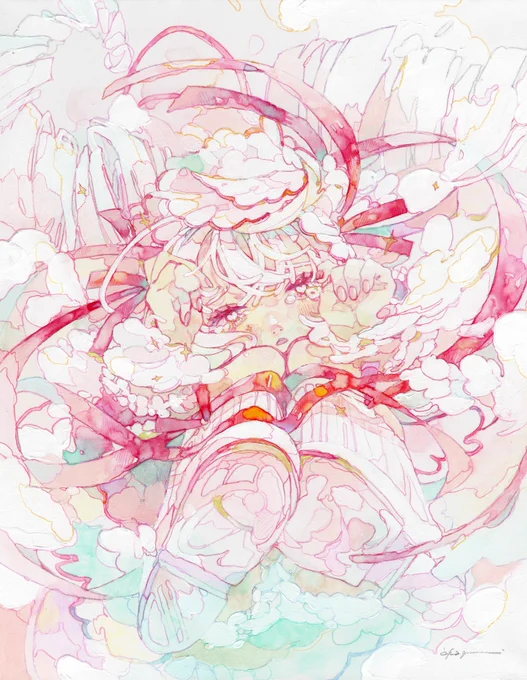 「心底でぐるぐるゆらゆら」 #illustration #art