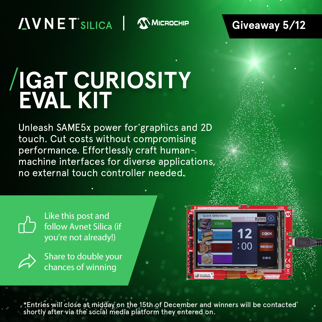 AvnetSilica's tweet image. GIVEAWAY 5/12🎄🎁

Unleash SAME5x power and effortlessly craft human-machine interfaces for diverse applications.

❤️ Like this post
➕ Make sure you&apos;re following Avnet Silica
🔁 Share to double your chances of winning

#GiveAway #EngineersOfEvolution