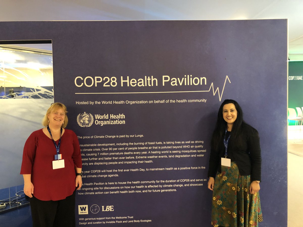 Celebrating partnerships on data and indicators for climate and health at COP28 at the Health Pavilion. @UKHSA @ChallengeKanza @PriestleyCentre