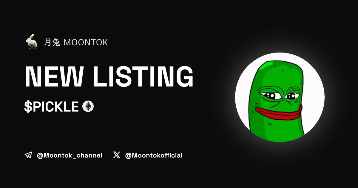 MoontokListing's tweet photo. ⚡ 月兔雷霆 - Moontok Xpress

PICKLE (PICKLE)
https://t.co/hCIeCF6dgJ

0x3eC15c4745e21ab3831D1f51c492e3b5582d6239

LIQ: $23,595 | MC: $32,134

#altcoin #memecoins @picklercvip @moontokofficial https://t.co/I6A3gAPzx4