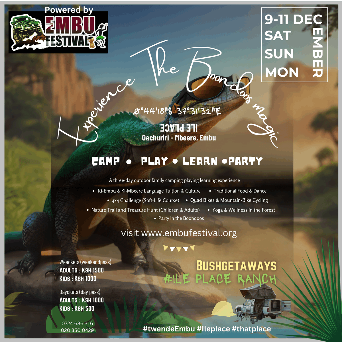 EmbuFestival's tweet photo. Headliners Na lineup Moto🔥 Kwani ni kesho
Attend‼️ Experince The Boondoos Magic🦎.
Hii Sato 9th to 11th till dawn🎑.
Get your tickets👇
https://t.co/c05o6ReNRY
Twende Embu 📍Gacuriri. Along Embu-Kiritiri Road.

#KPLC #Ksh10000 #yafreeka #Rent #MainaAndKingangi #embu #embfestival https://t.co/OmzC6MYNry