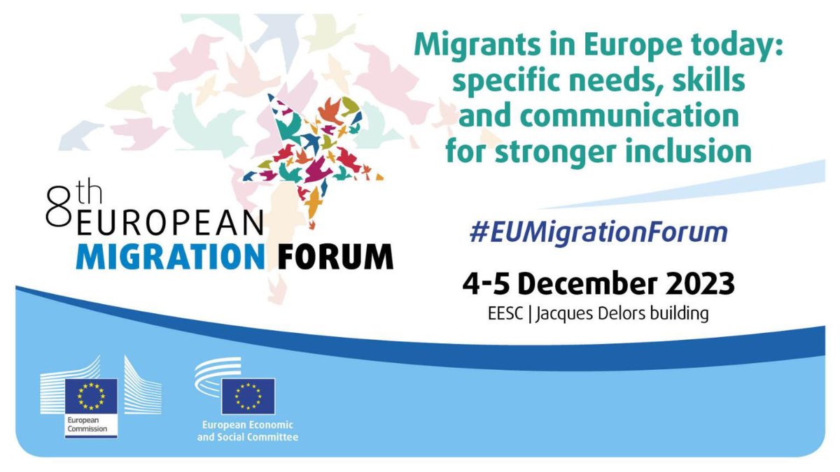 📣The @EurMigrForum's 8th edition is underway, focusing on 'Migrants in Europe today: specific needs, skills & communication for stronger inclusion'.

Follow the 2️⃣nd day for the results & insights from the key roundtable discussions 🔴▶️ europa.eu/!3DYQgJ
#EUMigrationForum