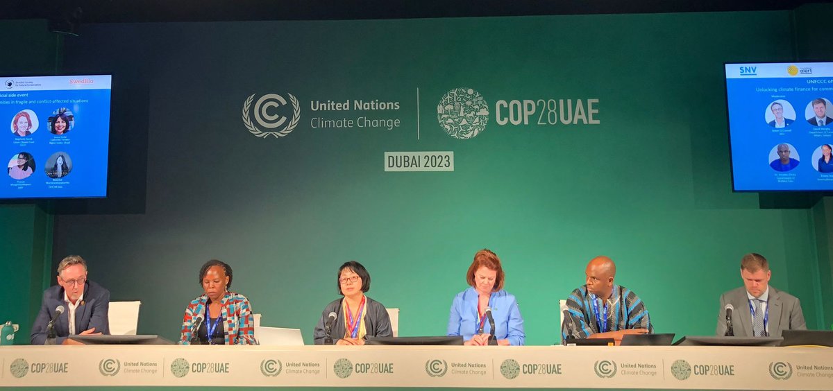 Unlocking #ClimateFinance to communities in fragile and conflict-affected settings. #COP28UAE