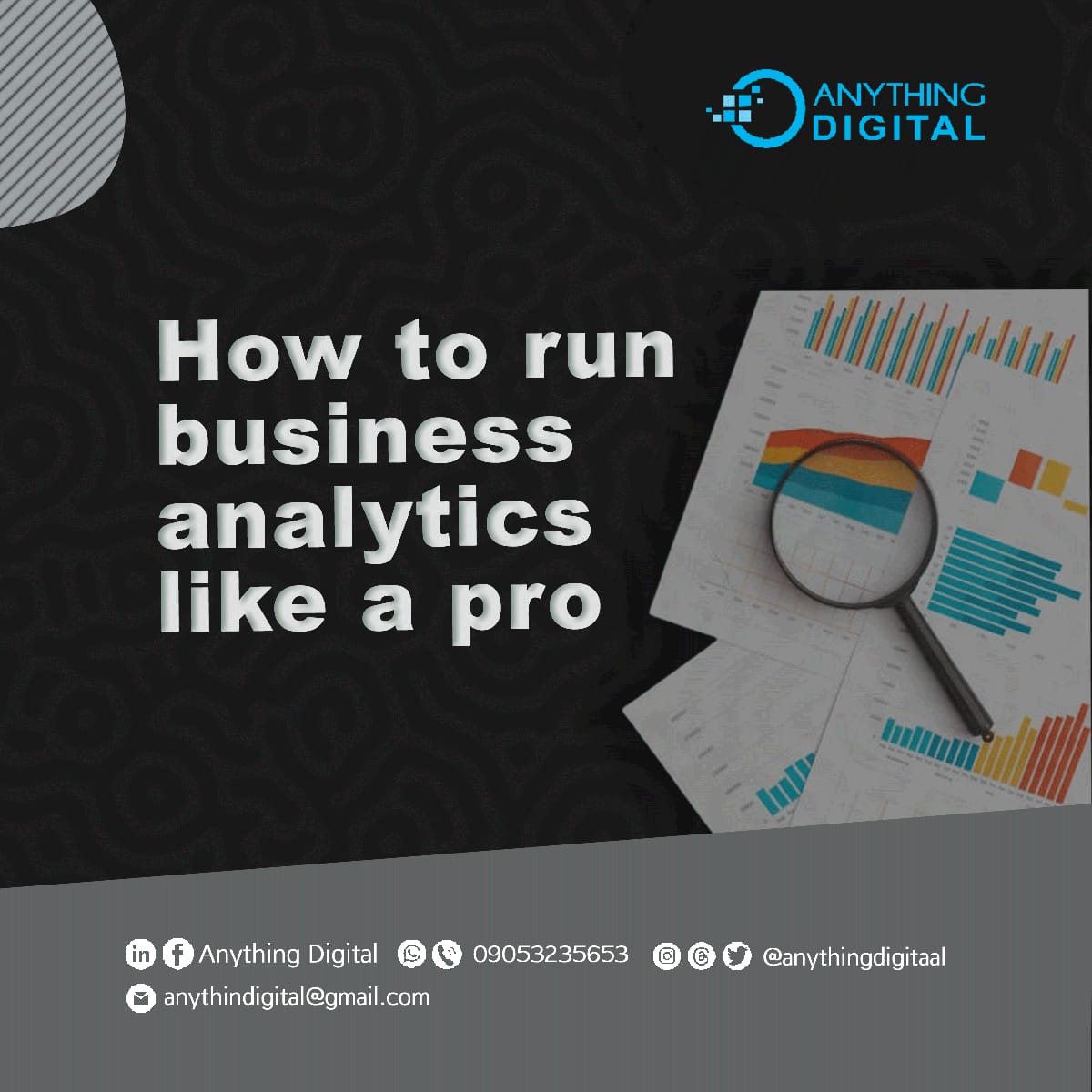 AnythinDigitaal's tweet photo. Secret about Business Analytics !
The 4th slide will shock you😲
#business #businessowner #businesstips #analytics #tuesday #tips #strategy #anythindigitaal #digitalmarketing #digitalmarketingagency https://t.co/dhBCG4uHxv