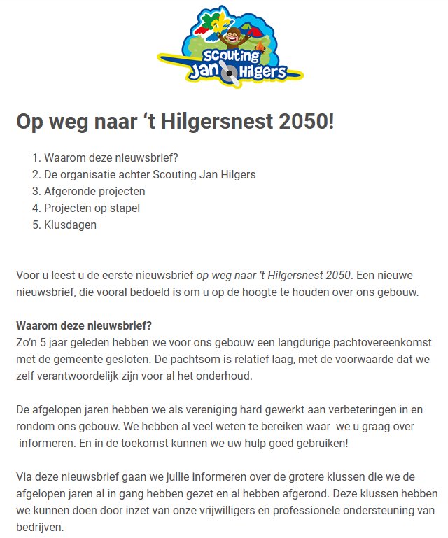 De eerste nieuwsbrief is een feit. Na zes maanden voorbereiding, het instellen van een Cie. gaan wij aan de slag om de middelen te genereren om ons gebouw te #verduurzamen en voor ons gebruik te optimaliseren❗️