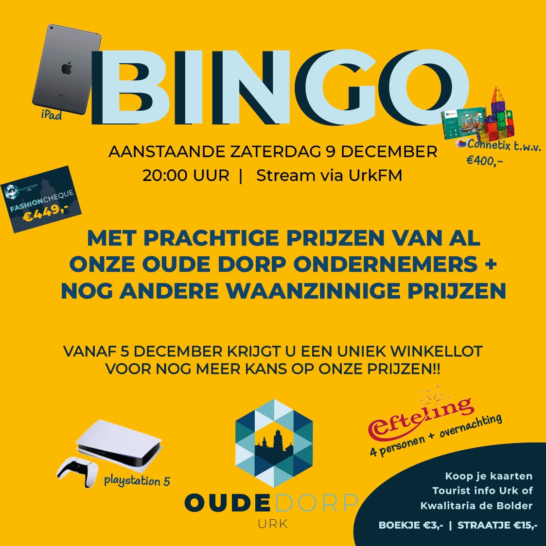 Aanstaande zaterdag is er weer een gezellige BINGO met prachtige prijzen🤩

Bingokaarten te koop bij  <a href="/KWdeBolder/">Kwalitaria de Bolder</a> en bij TourisInfoUrk.

#OudeDorpUrk #Bingo #UrkFM