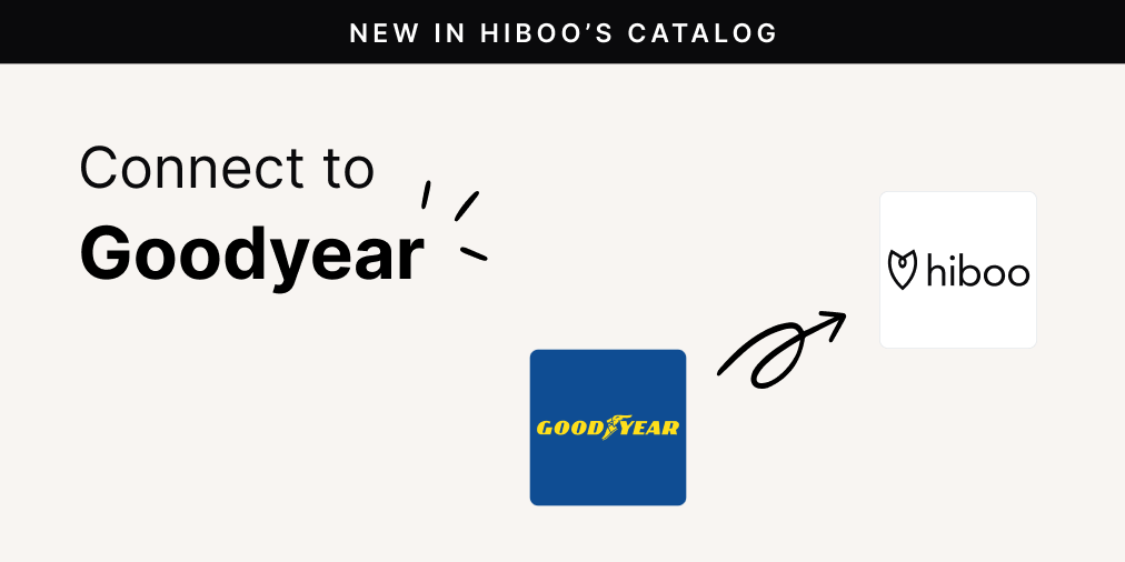 New integration 🚨 Access the data generated by your <a href="/goodyear/">Goodyear</a> tyres in just a few minutes on the Hiboo platform or directly in your apps! Visit our catalog to view the full integrations list 👉 bit.ly/3DKl7P6