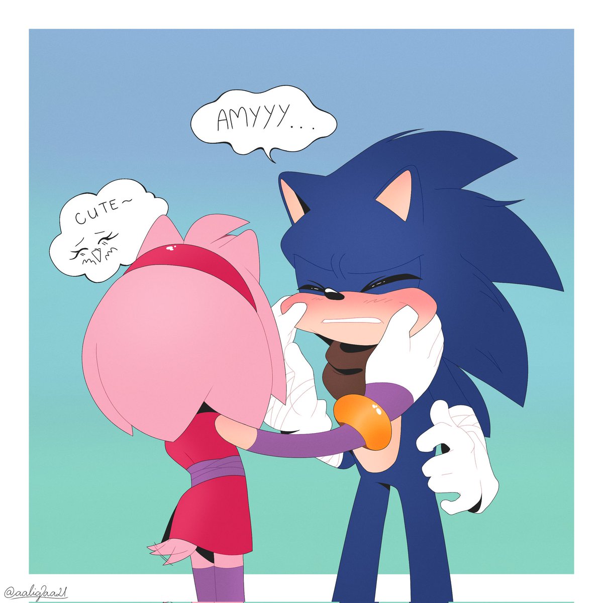 Amy's realization (art by @aalicjaa21 on Twitter). : r/SonAmy