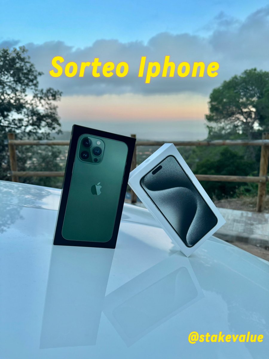 🎁📲 SORTEO IPHONE 15 PRO MAX Blanco 256GB + IPHONE 13 PRO MAX Verde 500GB!!!  
• Los requisitos van a ser fáciles✅:   
- Seguirnos en <a href="/stakevalue/">Stake Value ⚡️ 🆇</a>  
- Unirte al canal de telegram (link en el perfil)  
- Mencionar a un amigo/a   
Finalización del sorteo : 31 de Diciembre .