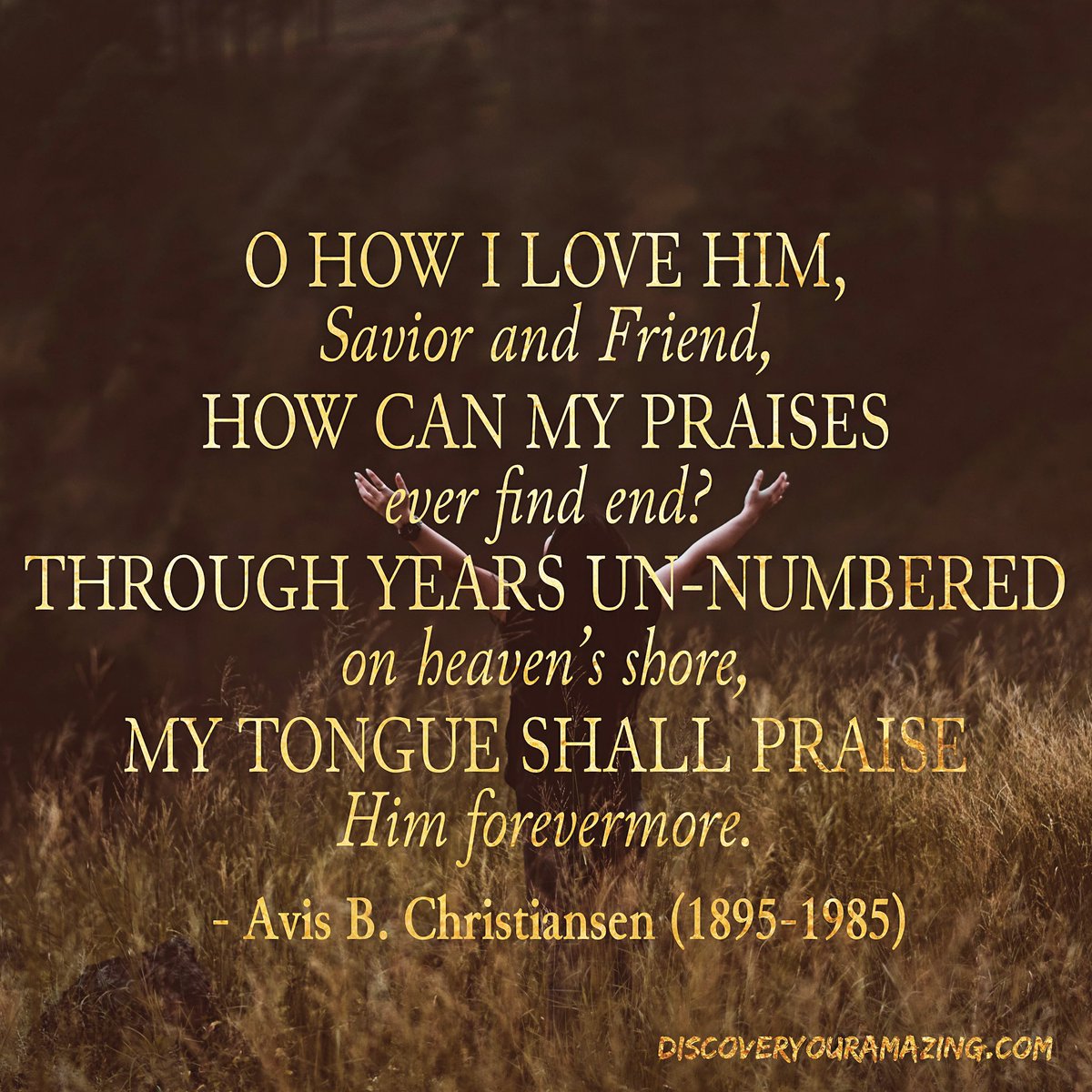 drgerrylewis's tweet image. “Blessed Redeemer” (Avis B. Christiansen, 1895-1985) leads us to the intended result of the cross—that we would enter NOW an eternal love relationship with the One who gave Himself for us. #todayshymntext #withgod #whatafriend #discoverYourAmazing