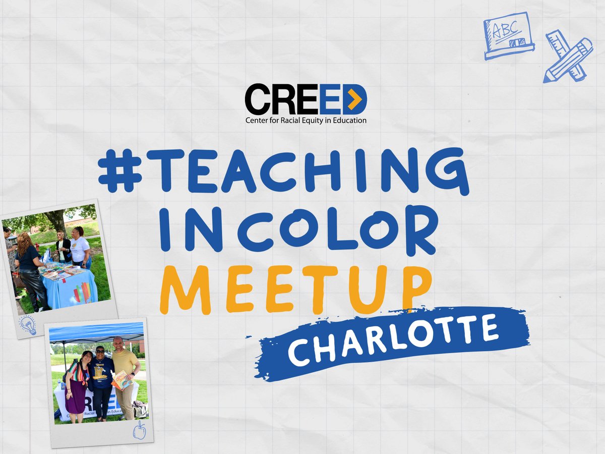 TeachInColorNC's tweet image. Hey, NC educators of color 👋🏾 We're hosting a meetup in Charlotte next Wednesday, Dec. 13, an evening of networking, fellowship, and fun!

Registration is open only to #TeachinginColor Community members - Not a member yet? sign up for free today ⤵️
creed-nc.org/teachingincolo…