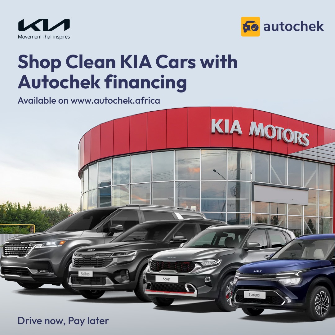 AutochekAfrica's tweet photo. Cruise into perfection with our clean Kia cars at Autochek.
Elevate your drive to a whole new level of style and cleanliness.
Make this month a December to Remember! 🚗✨ #carloans #KiaCars #CleanCars #Autochek https://t.co/1vM6DGNkfm