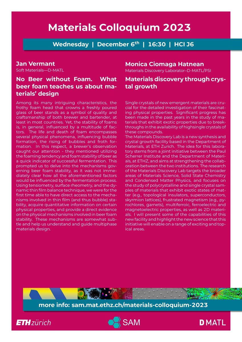 Scientific Staff Association at Dept. of Materials tweet media