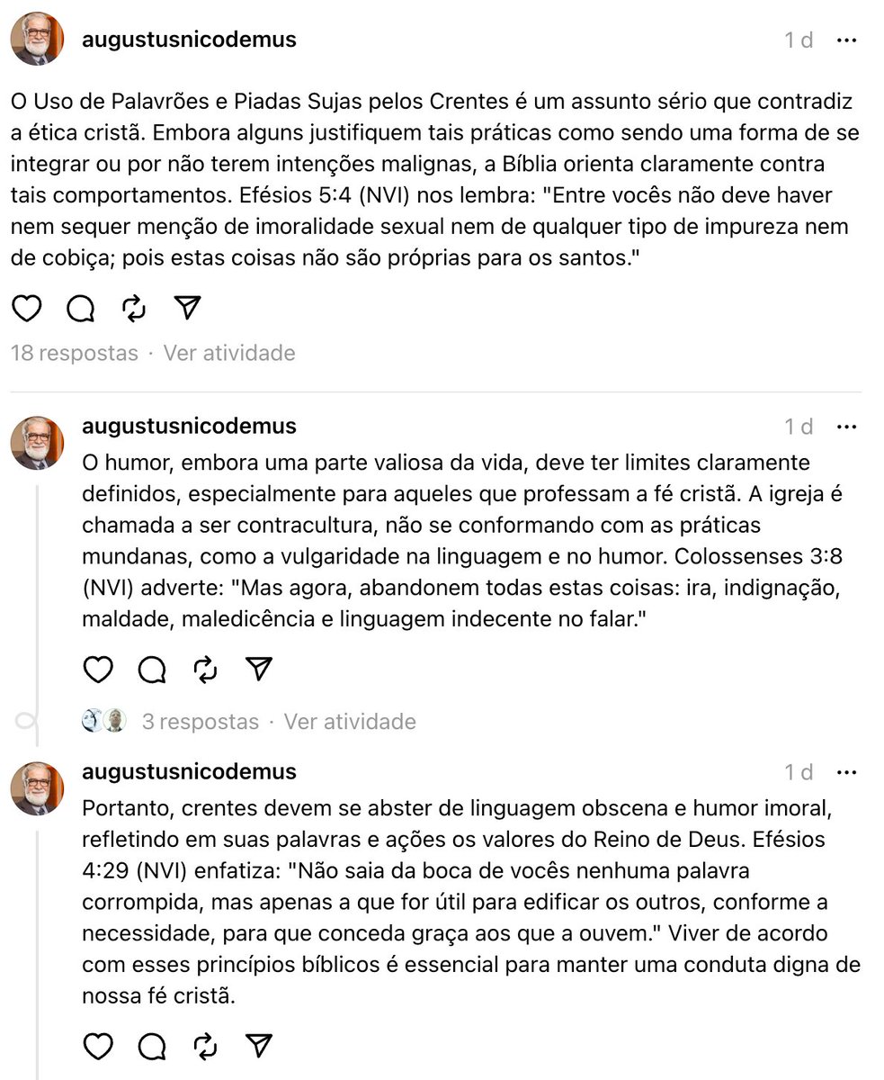 manusinia's tweet photo. e tio @augustuslopes que já começou a semana HABLANDO MUITO sobre um tema IMPORTANTÍSSIMO?

crente falando palavrão: hábito inofensivo ou pecado de estimação? https://t.co/q026QHmSjo