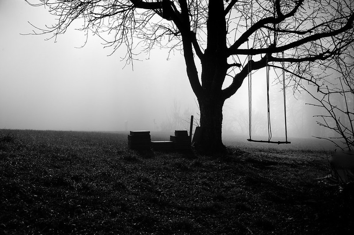 The leaves have all fallen. The air has grown chill. The world has turned silent. The tree swing hangs still. But magic yet lingers in the fresh winter clime, where the spirits are restless, through with biding their time.