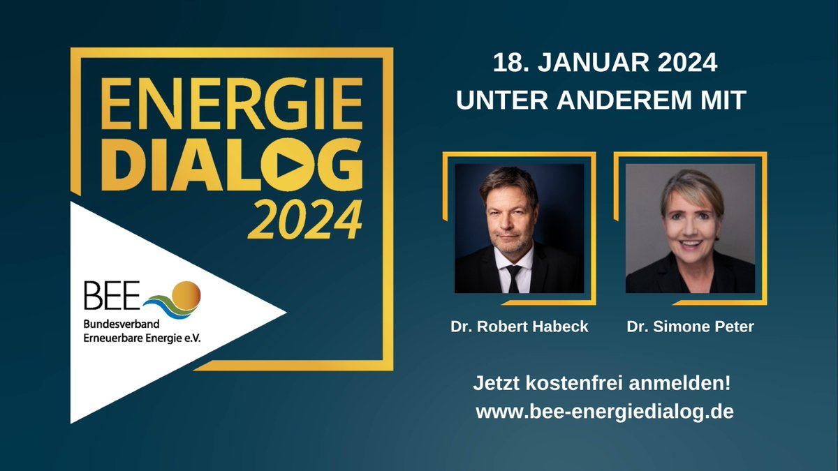 Die Ampel hat einiges in der Energiewende geschafft, aber noch sind Stolpersteine auf dem Weg. Im Energiedialog 2024 am 18.01. wollen wir gemeinsam mit Politik und Energiewirtschaft für Orientierung sorgen.

Jetzt kostenfrei für den Livestream anmelden 👉tinyurl.com/4ed652vw