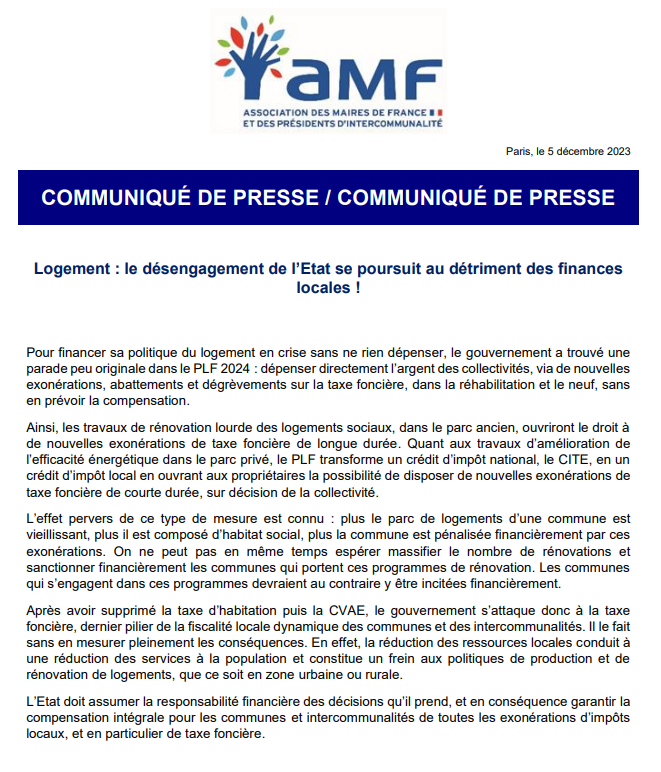 l_amf's tweet photo. Logement : le désengagement de l’Etat se poursuit au détriment des finances locales ! ▶️ https://t.co/kCbQWs2Xhw https://t.co/2Qh6418515