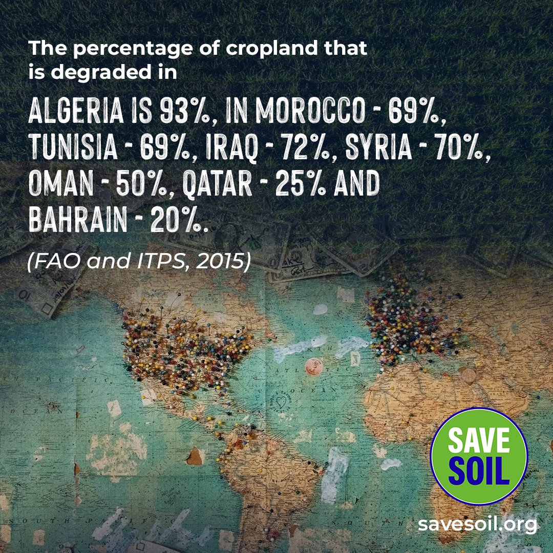 Savitha70267981's tweet photo. Degraded soil leads to reduced water retention and increased drought vulnerability, intensifying climate challenges. Let's call for policy action at #COP28  to save soil . #SoilForClimateAction #COP28UAE @cpsavesoil @COP28_UAE https://t.co/jMNoBSrmpv