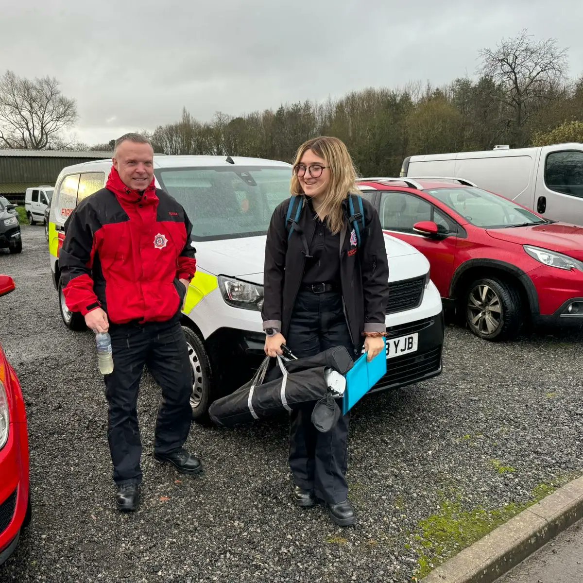 AHC_roadsafety's tweet photo. 'Our' Ian @scarrescue was joined by Amy &amp; John @NorthYorksFire @NYFRSselbyCSO today. Multiple sessions delivered to @AskhamBryan students in Middlesbrough. https://t.co/whsjlBmIFi