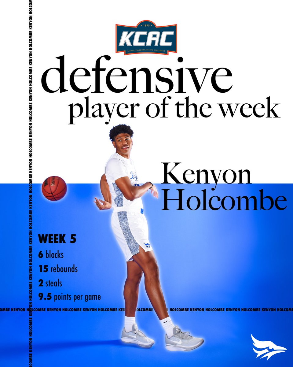 Kenyon Holcombe is KCAC defensive player of the week‼️ <a href="/k3nyonHolcombe/">Kenyon</a>