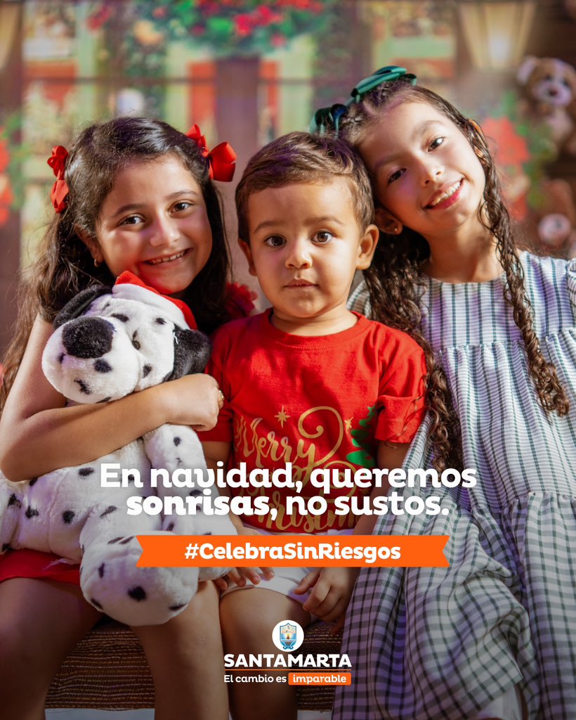 SantaMartaDTCH's tweet photo. ¡En esta Navidad queremos sonrisas, no sustos! ✨

No permitas que los niños jueguen con pólvora, celebra con alegría y tradiciones. #CelebraSinRiesgos. 🎄 https://t.co/Ij8RHqZxIv