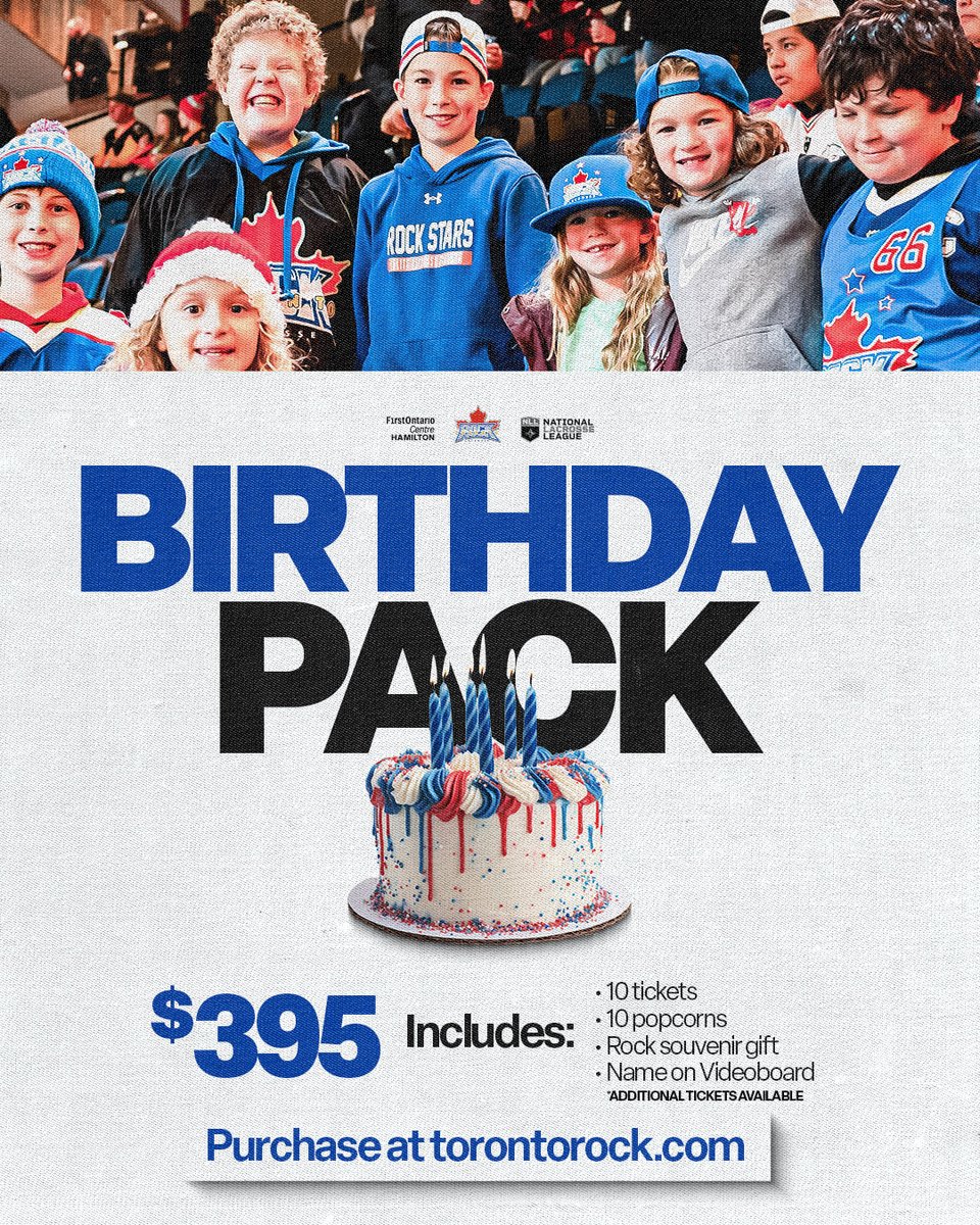 There ain't no BDay Party like a Rock City BDay Party! 🎂

BUY NOW: torontorock.com/birthday-pack