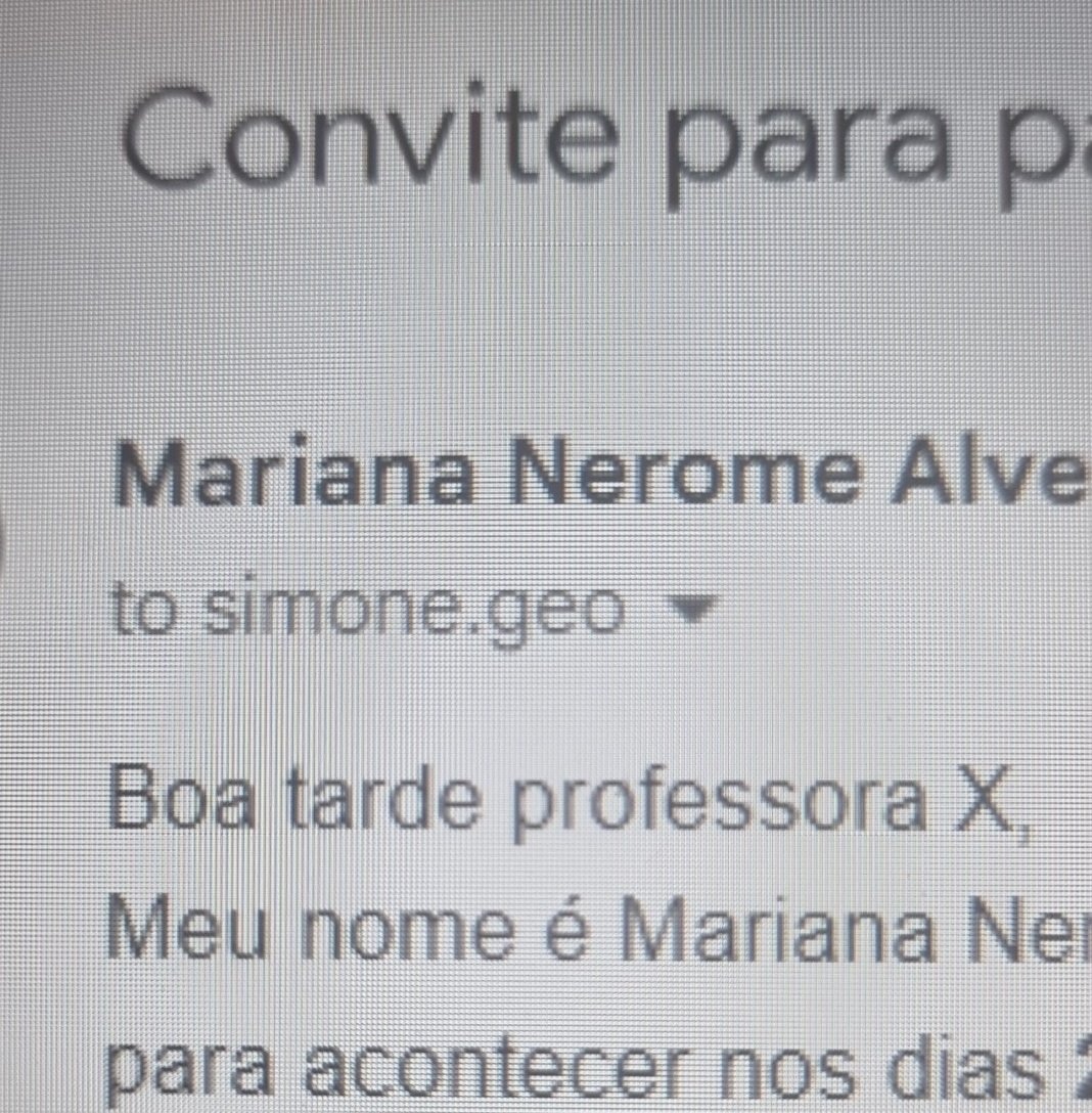 maribtl's tweet photo. quero me matar:
mandei email convidando professores pra participarem do EREGEO 2024
fiz um e-mail padrão pra mandar, mudando detalhes pra cada um
MAS ESQUECI de mudar o nome no inicio do e-mail e todos receberam-no assim: https://t.co/DBibIzHzsq