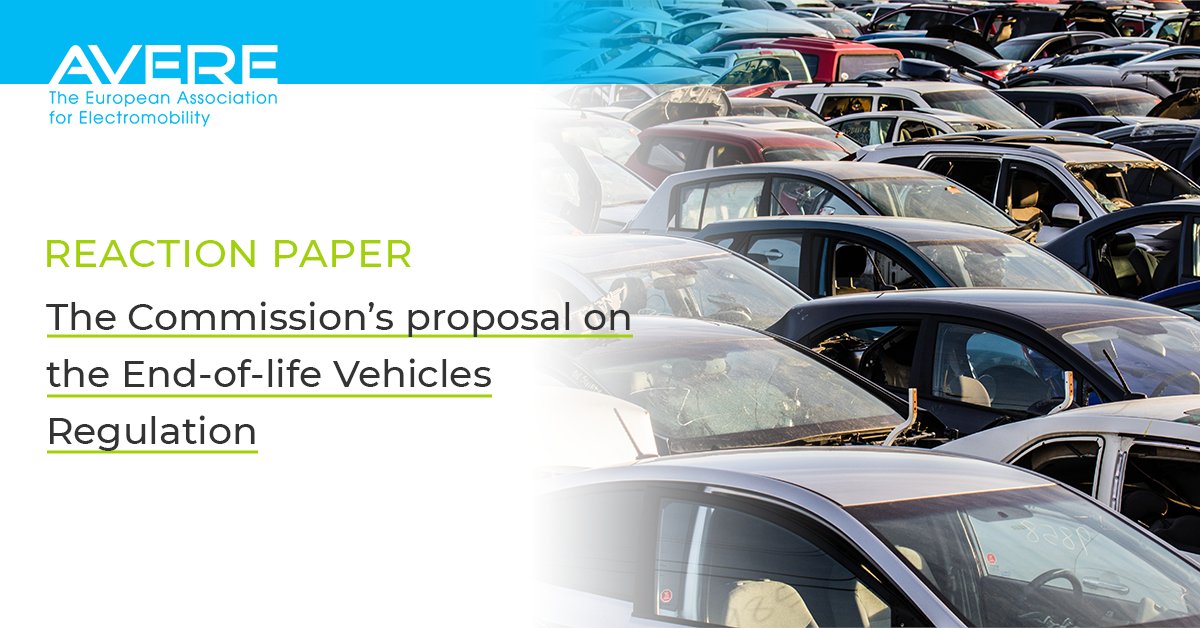 AVERE_EU's tweet photo. โก๐ #AVERE welcomes the @EU_Commission's proposal to revise:
๐ Directive 2000/53/EC on end-of-life vehicles #ELVs
๐ Directive 2005/64/EC on the type-approval of motor vehicles
With regard to their #reusability, #recyclability & #recoverability, they should be transposed into regulation - as a critical lever to continue improving the circularity & sustainability of future vehicles.
Check our key recommendations ๐ฏ
https://t.co/zY1GV3n1av
